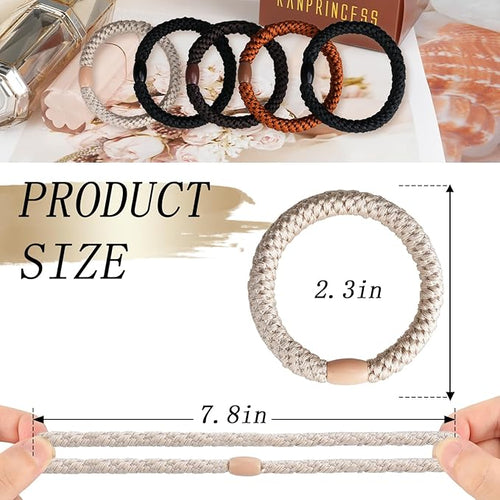20Pcs Hair Ties For Thick Hair, Strong Stretchy Hair Bands For Women Girls, No Slip Braided Hair Ties No Damage, Ponytail Holders-Exceptionally Secure with Gentle Hold (Set 1)