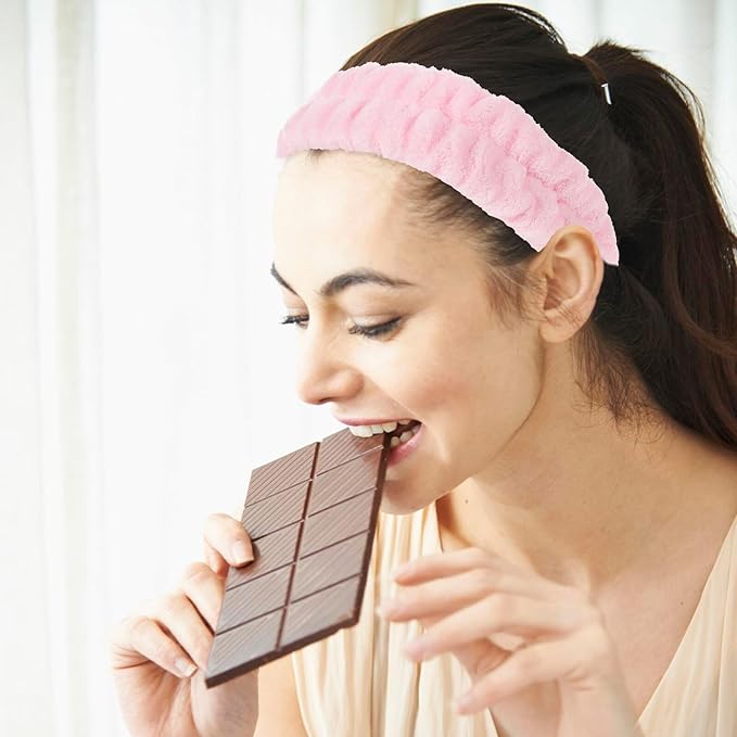 4pcs Spa Headbands for Women Adjustable Elastic Facial Hairbands Non-slip Makeup Wash Face Exercise Head Wraps Soft Hair Accessories