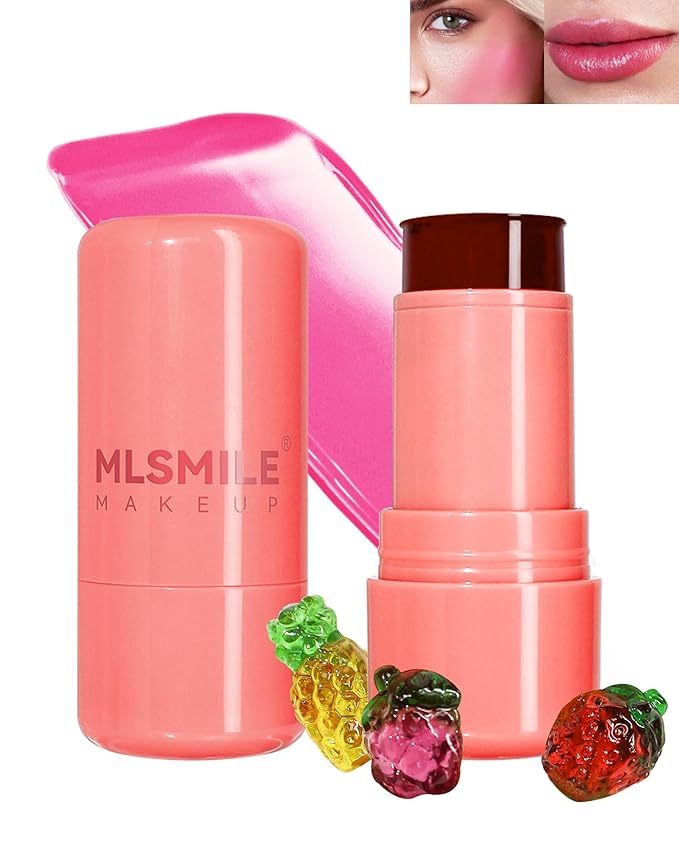 Makeup Jelly Tint, Cooling Water Jelly Tint Red Blush Stick, Sheer Lip & Cheek Tint Stain, Long Lasting Waterproof Jelly Blush Lip Gloss, Vivid Color, Non-Sticky, Buildable Tinted Jelly Lip Stains-03