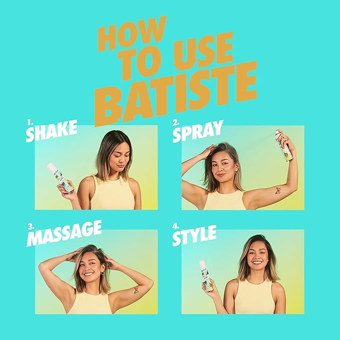 Batiste Dry Shampoo for Blonde Hair, Refresh Hair and Absorb Oil Between Washes, Waterless Shampoo for Added Hair Texture and Body, 5.71 oz