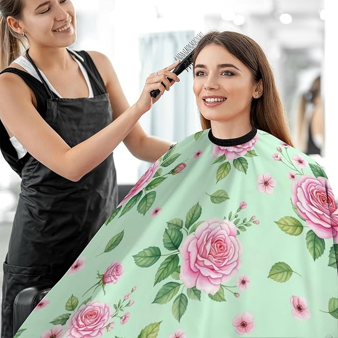 Professional Anti Static Hair Cutting Cape with Elastic Buckle, Waterproof Salon Cape for Coloring/Perming/Styling