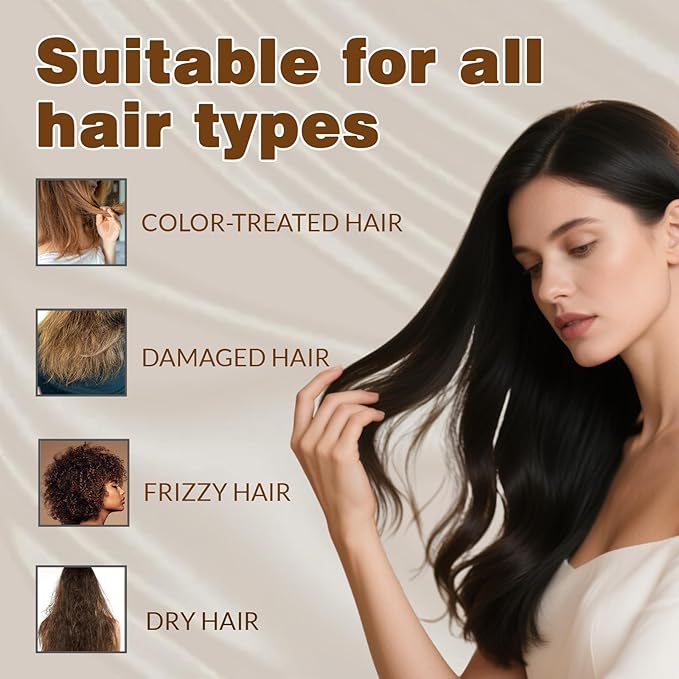 Collagen Hair Treatment for Deep Conditioning, Hair Mask for Dry Damaged Hair, Keratin Hair Treatment with Moroccan Argan Oil, Avocado Oil, Calendula & Gentian Extract, Nourishing Repair (1pc)