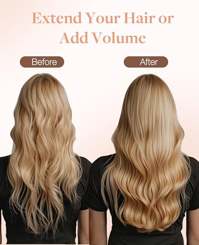 GOO GOO Invisi Edge Tape in Hair Extensions Human Hair, 60A Platinum Blonde 10pcs injected with 10pcs classical tape ins, 18inch 50g, Virgin Remy Hair, Natural Look