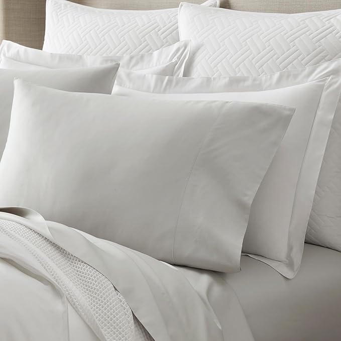 Boll & Branch Signature Hemmed Pillowcase Set - King, Mist - Luxury 100% Organic Cotton - Buttery Soft and Breathable - Softer with Every Wash - 2 Pillowcases Included
