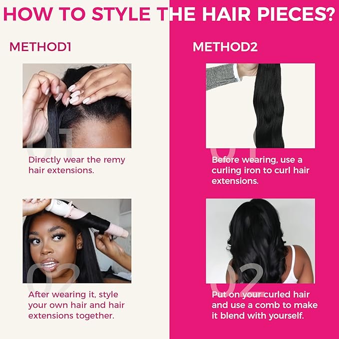 Lashey Clip in Hair Extensions Human Hair, 7pcs 120g #1B Natural Black Hair, 24 Inch Clip in Hair Extensions Real Human Hair Long Straight Clip Ins for Black Women
