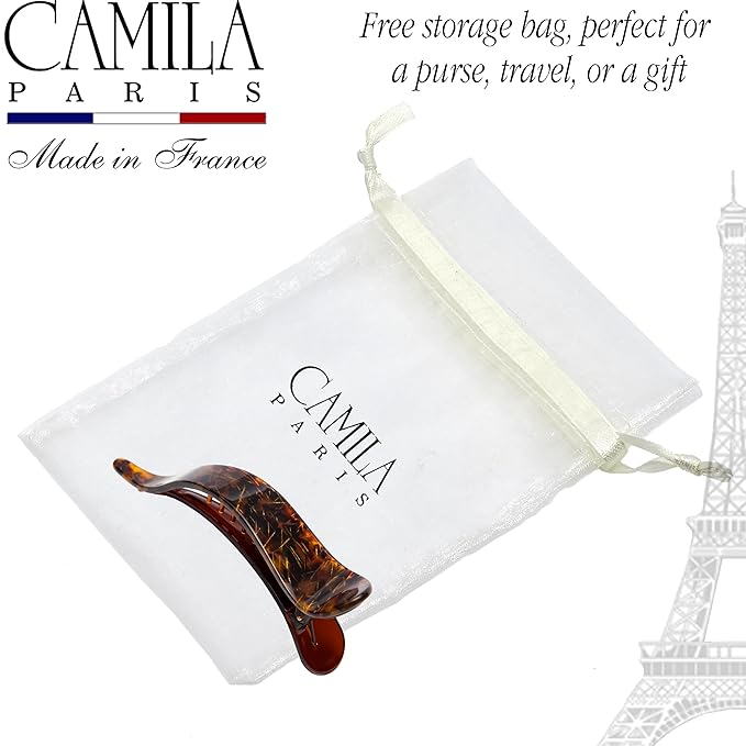Camila Paris CP2478 French Hair Clip for Women, Alligator Clip, Handmade, Duckbill Girls Hair Claw, Fashion Durable Styling Hair Accessories for Women, Strong Hold No Slip Grip, Made in France