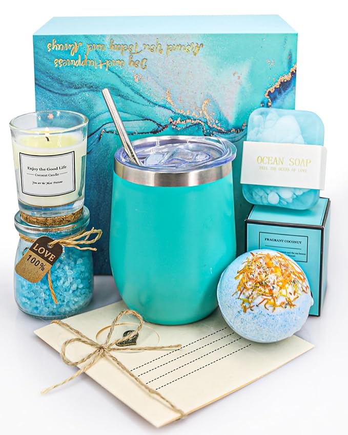Birthday Gifts for Women, Mothers Day Gifts - Bath Relaxing Spa Gift Basket Set, Self Care Gifts Unique Anniversary Gifts Idea for Mom Women Her Best Friends Sister Wife Girlfriend Coworker Teacher