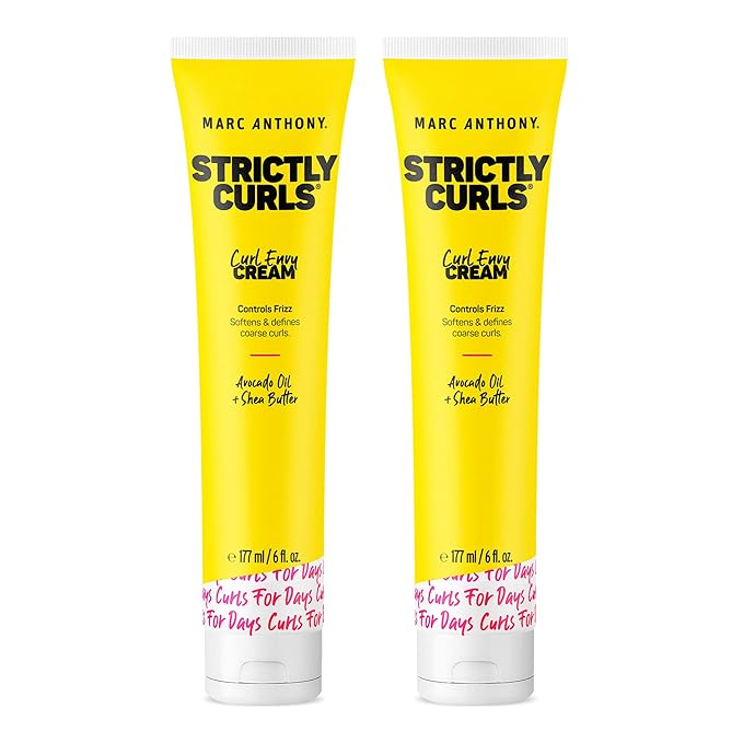 Marc Anthony Curl Cream with Shea Butter & Oils Defines & Softens Curly & Wavy Hair, Set of 2