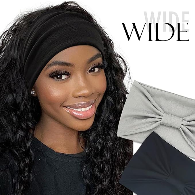 IVARYSS Wide Headbands for Women, Knotted Head Wraps Turbans, Large African Style Head Bands Hair Accessories, 6 Pack (Boho Set1)