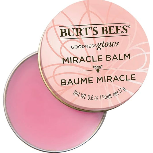 Burt's Bees 100% Natural Origin Goodness Glows Miracle Balm, Hydrates and Softens Dry Skin From Head To Toe, 0.6 Ounce Tin