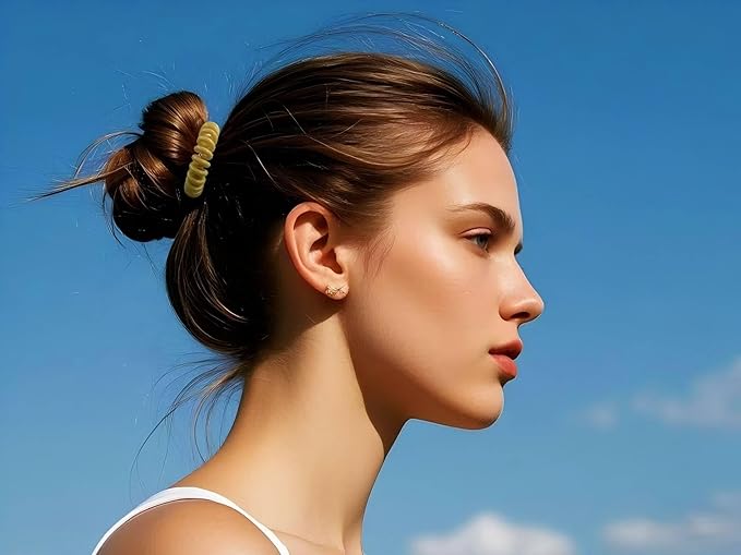 Spiral Hair Ties,24 Pcs Hair Scrunchies for Women's Hair Elegant Hair Bands Hair Elastics No Damage Comfortable Non-Slip Hair Coils Accessories for Girls Kids and All Occasions