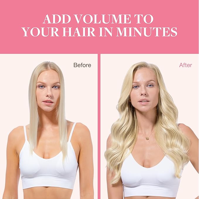 GOO GOO Clip in Hair Extensions Real Human Hair, Remy Human Hair Extensions Clip ins for Women, Natural Human Hair, 14inch 150g 9Pcs, 60A Platinum Blonde