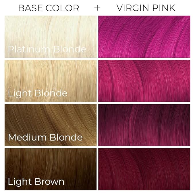 ARCTIC FOX Vegan and Cruelty-Free Semi-Permanent Hair Color Dye (8 Fl Oz, VIRGIN PINK)