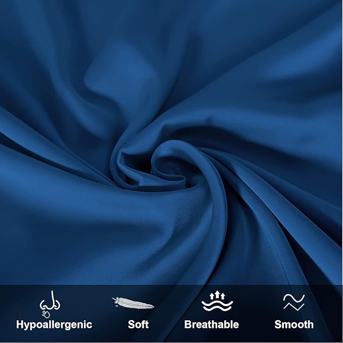 Mulberry Silk Pillowcase for Hair and Skin,Standard Size Cooling Silk Pillow Case with Hidden Zipper,Allergen Proof Dual Sides Soft Breathable Smooth Silk Pillow Cover for Women(Standard,Gem Blue)
