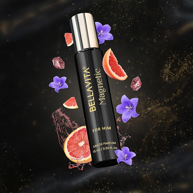 BellaVita Luxury Mood Collection Gift Set (3x15ml) for Men | Pheromone Inspired Technology Long Lasting Fragrance | Includes Alpha, Fantasy & Magnetic Perfumes | Woody, Vanilla, Benzoin and Cedarwood