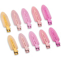 10 Pcs Creaseless No Crease No Bend Flat Hair Clips For Styling Non Slip Makeup Clips For Women Salon Hairstyle,Jelly Orange Pink Rose Red
