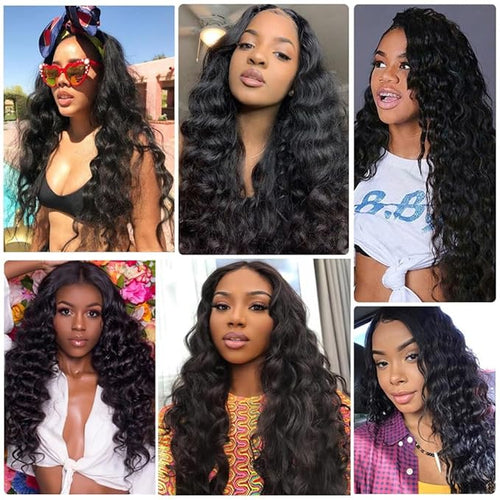 28 30 32 Inch Bundles Human Hair Color 1B Kinky Curly Bundles Niegmeag Brazilian Virgin Remy Hair Extensions Double Weft Natural Black Curly Bundle Hair Weave