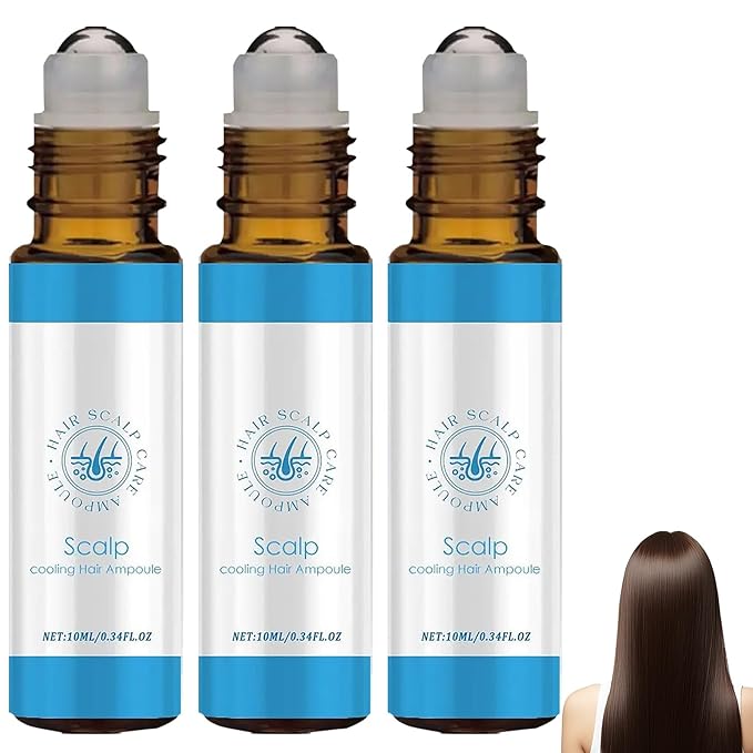 Advanced Hair Growth Serum Roll-On,Hair Growth Roll-On Serum for Men & Women for Hair Loss & Thinning,Nourishes Scalp & Roots,Non-Greasy,Lightweight For All Hair Types(10ml,3pcs)