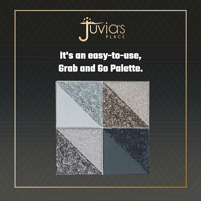 Juvia's Place Rebel Quad Grey Eyeshadow Palette - Professional Eye Makeup, Pigmented Eyeshadow Palette, Makeup Palette for Eye Color & Shine, Pressed Eyeshadow Cosmetics, Shades of 4