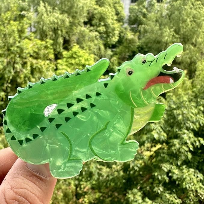 Alligator Hair Clips Cute Animal Hair Claw Clips Strong Hold Crocodile Hair Jaw Clip Funny Animal Hair Barrettes Amphibians Claw Clip Daily Wear Holiday Hair Accessories for Women Hair Decoration
