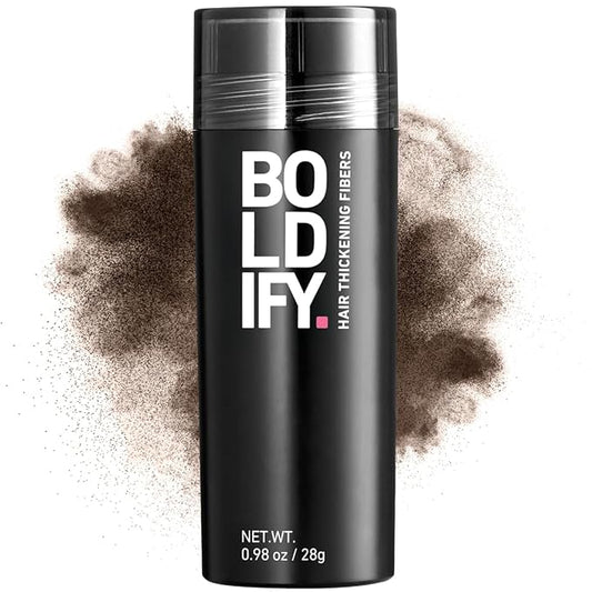 BOLDIFY Hair Fibers (28g) - Fill In Thinning and Fine Hair for an Instantly Fuller, Thicker Look - 14 Shades for Women & Men - Ash Brown