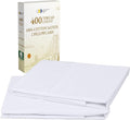 California Design Den King Size Pillowcase Set - 400 Thread Count, 100% Cotton Sateen, Set of 2 Pillow Covers, Soft and Breathable - Bright White