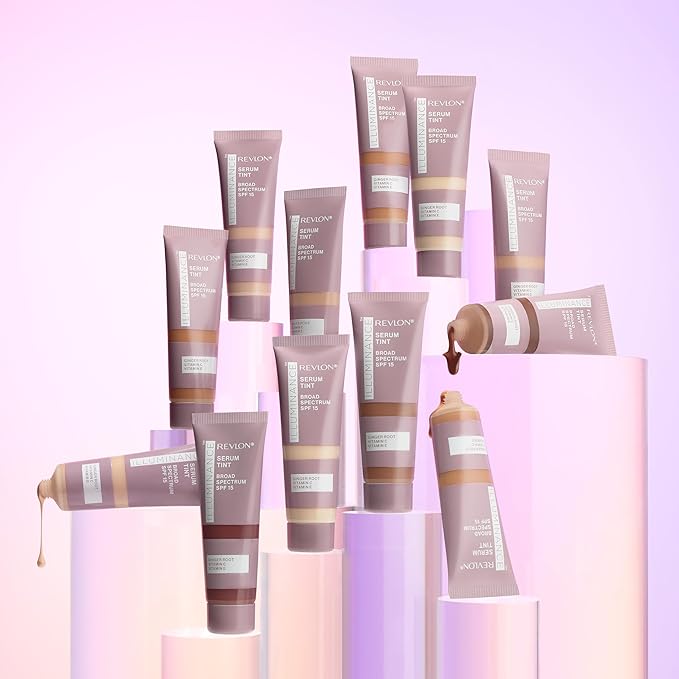 Revlon Illuminance Tinted Serum, Triple Hyaluronic Acid, Evens Out Skin Tone Over Time and Hydrates All Day, SPF 15, 409 Brulee, 0.94 fl oz.