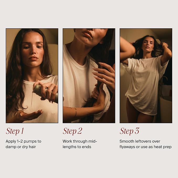 Hair Elixir Serum - Smooth Frizz-Free Hair Instantly - 80ml Heat Protectant - Daily Styling & Overnight Treatment - Lightweight Formula with Hibiscus & Meadowfoam Extracts