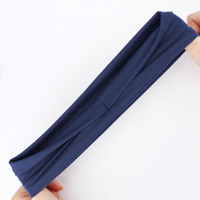 DRESHOW Yoga Sports Headbands for Women Elastic Non-Slip Headbands Workout Running Hair Bands 6 Pack