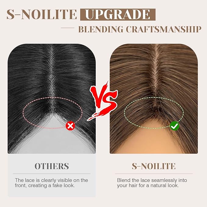 S-noilite Hair Toppers for Women Real Human Hair 3D 360° Cover Clip in 100% Real Human Hair Toppers 3″*4″ Clip in Silk Base 12 inch Natural Brown