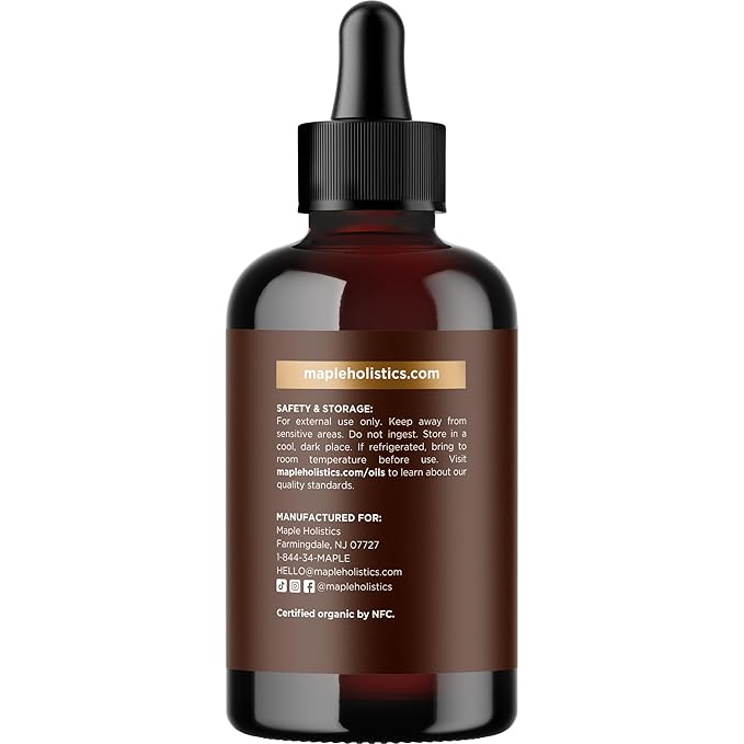 Organic Castor Oil Glass Bottle - 100% Pure Castor Oil Organic Cold Pressed Unrefined Glass Bottle - Extra Virgin Non GMO Hexane Free Cruelty Free Dermatologist Tested and USDA Certified (4 Fl Oz)