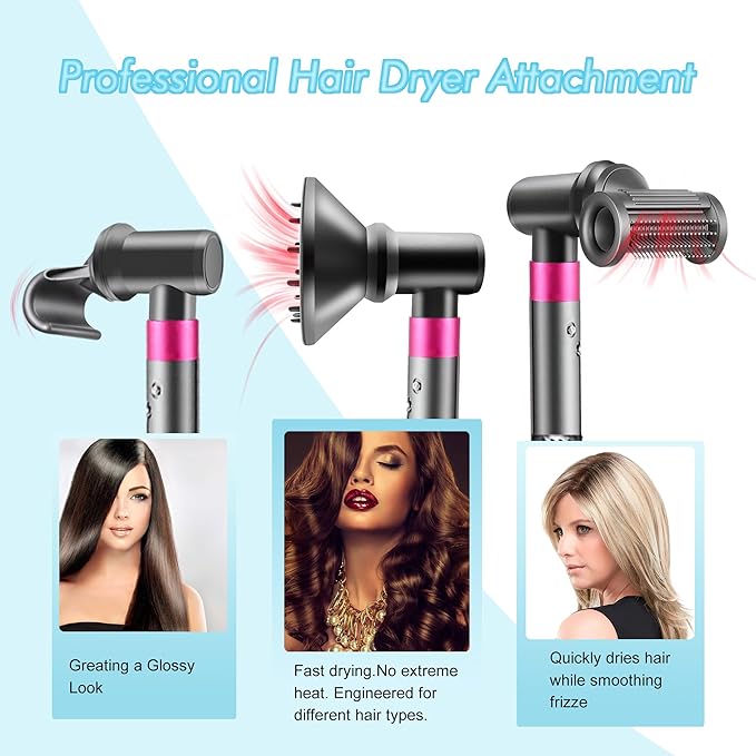 Diffuser and Adaptor for Dyson Airwrap Styler, Hair Dryer Diffuser Attachment Compatible with Airwrap Styler Converting to Hair Dryer