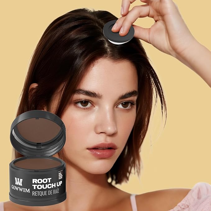 Gowwim Root Touch up Powder, Instantly Gray Hair Cover up Hairline Powder for Women & Men Waterproof and Sweatproof Root Cover Up Long-Lasting for Thinning & Loss Hair (Light Blonde1, 4g)