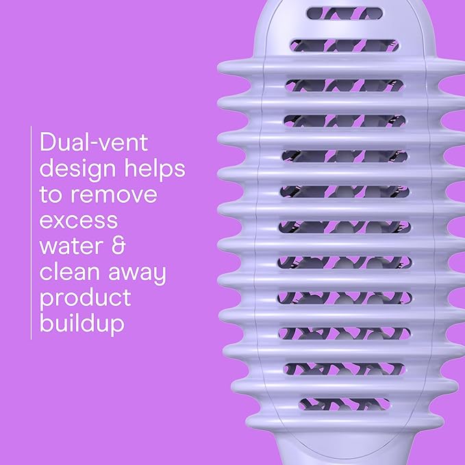 Conair Curl Define Pro Hair Brush for Curly Hair, For Shorter Hair with Loose Curls, Dual Vents with Continuous Grooves, Mixed Bristles for Frizz-Free Detangling, Smoothing, and Curl Definition