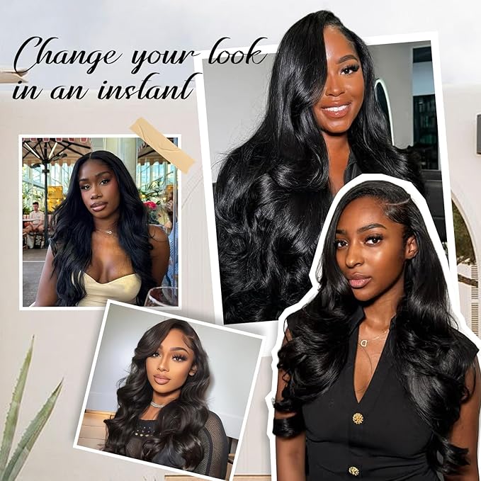 0.10mm Ultra-thin SKINLIKE Real HD Lace Wig,13x4 Full Frontal 200% Density Clean Hairline Pre Plucked Bleached Knots HD Lace Body Wave Human Hair Wig With Baby Hair 34 Inch