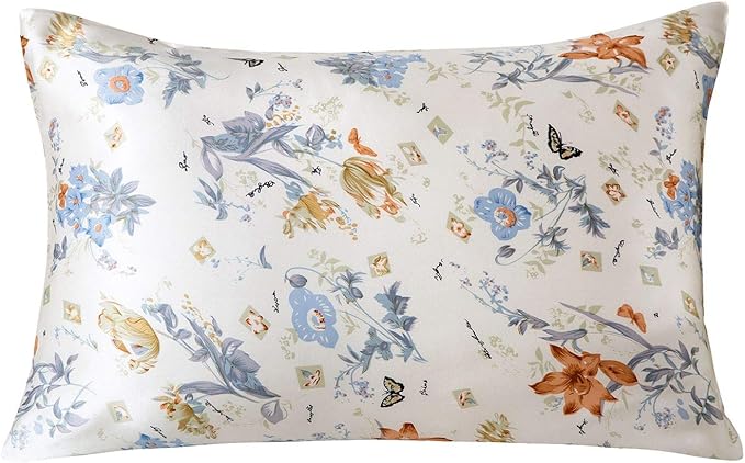 SLPBABY Silk Pillowcase for Hair and Skin with Hidden Zipper Print (Standard(20''x26''), Pattern 23)