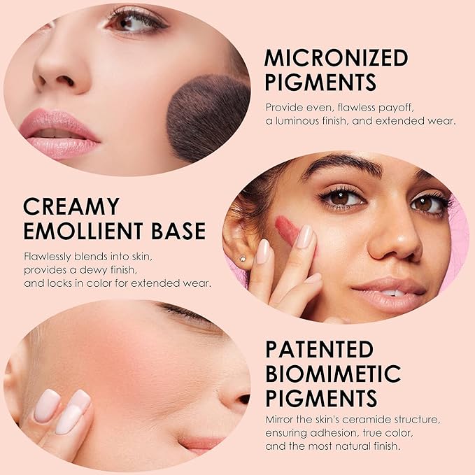 8 Colors Blush Palette,Vegan, Cruelty Free & Hypoallergenic,Women Facial Makeup Plate,Skin Tone Enhancing-Meiyugo