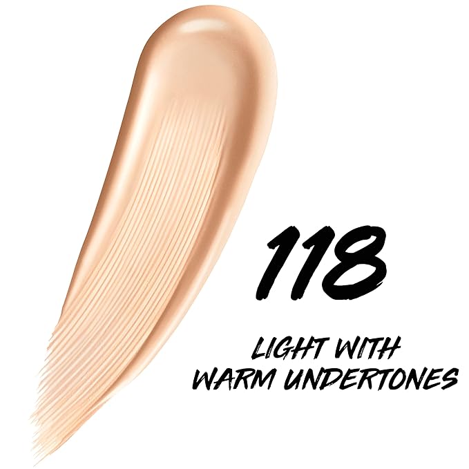 Maybelline Super Stay Up to 24HR Skin Tint, Radiant Light-to-Medium Coverage Foundation, Makeup Infused With Vitamin C, 118, 1 Count