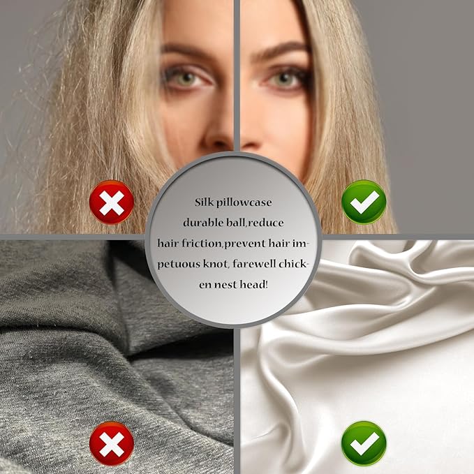 Mulberry Silk Pillow Cases for Hair and Skin King Size Silk Pillowcase with Zipper Soft Breathable Smooth Cooling Satin Silk Pillow Covers for Sleeping (Beige,20"X 36",1Pcs)