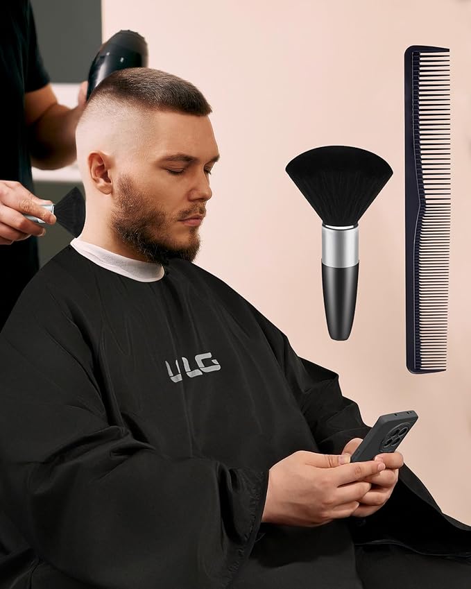 ULG Professional Hair Cutting Cape with Neck Duster Brush Waterproof Extra Large Size Salon Barber Cape Haircut Cape for Men