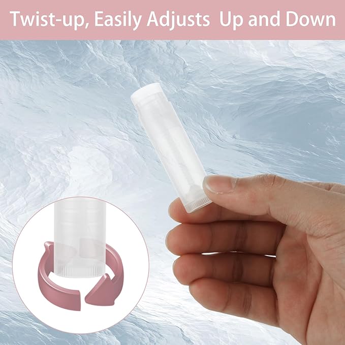 200PCS Lip Balm Tubes with Caps, Clear Lip Balm Tubes Empty Chapstick Tubes Empty Bulk for DIY Lipstick Homemade 3/16 Oz (5.5 ml)