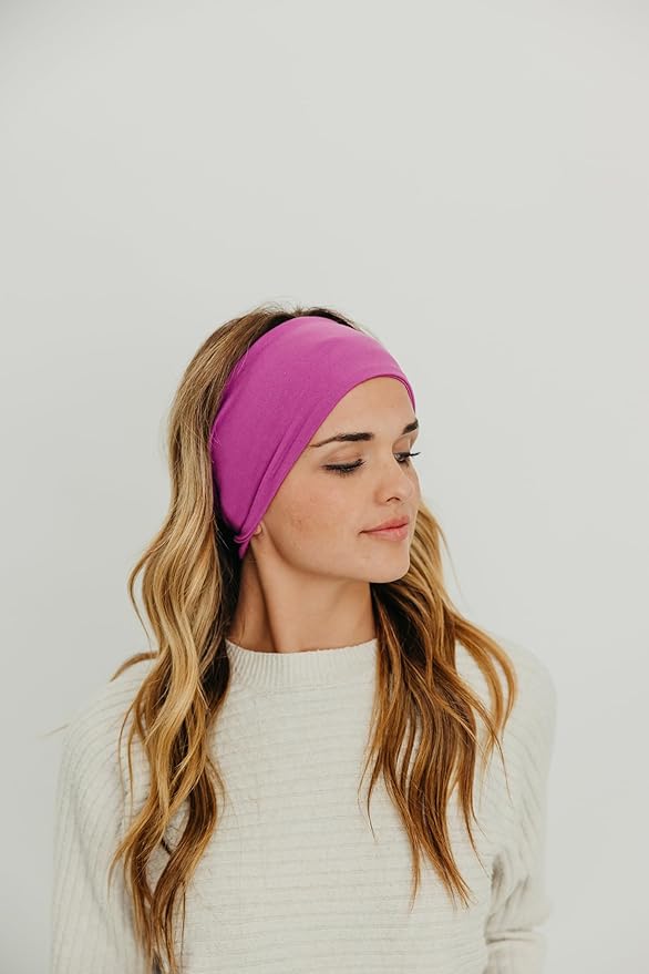 Maven Thread 4" Wide Workout Headbands for Women (4 Pack) – Non-Slip Sweatbands for Gym, Running & Yoga