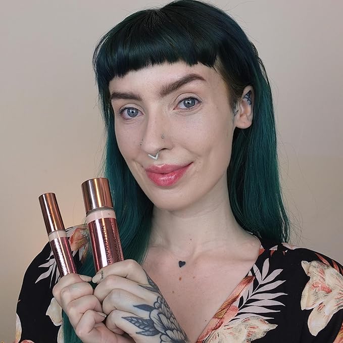 Revolution Beauty, Conceal & Define Foundation, Full Coverage, Long-Lasting Matte Finish, Vegan & Cruelty Free, F5 Light Skin Tones, 0.8 Fl.Oz.