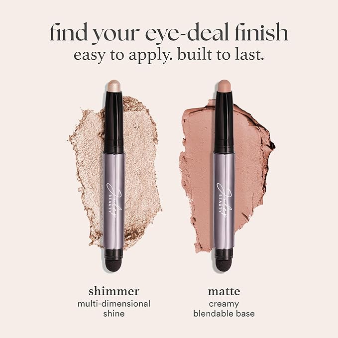 Julep Eyeshadow 101 Cream-to-Powder Waterproof Shadow Stick – Sand Shimmer – Long-Lasting, Crease-Proof, Champagne Toned Shimmer Cream Eyeshadow with Built-in Smudger