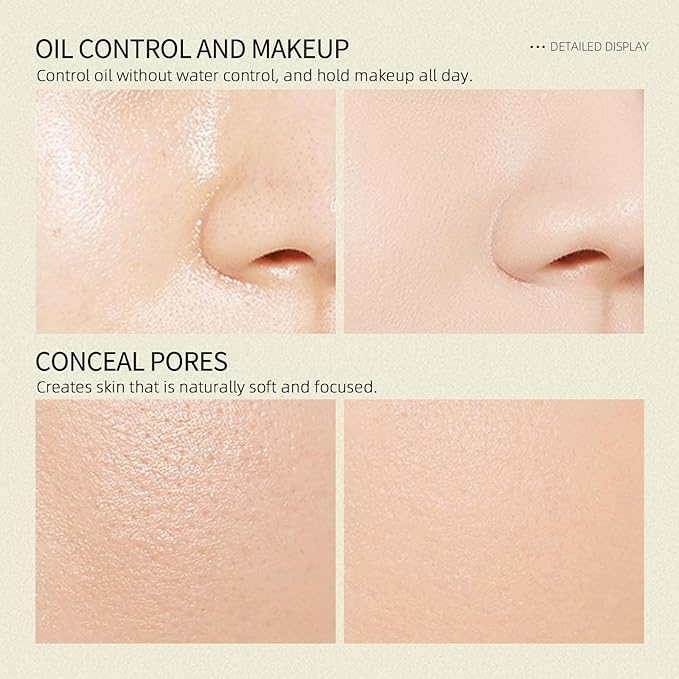 Erinde White Translucent Matte Setting Powder with Puff, Face Loose powder Makeup, Oil Control Finishing Powder, Lightweight Blurring Powder, Waterproof, 24H Long-Lasting, Creates Soft Focus Effect