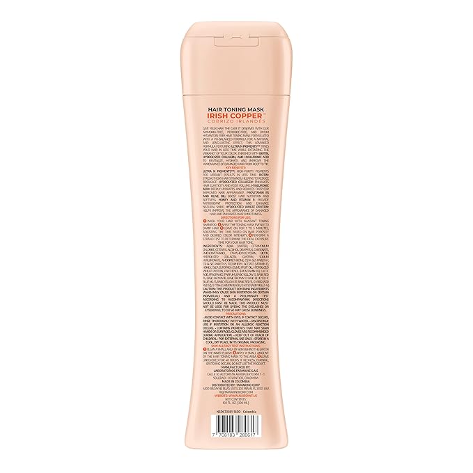 naissant Irish Copper Hair Toning Mask | Ultra High-Purity Pigments | Deposits Deep Copper Tone | Hyaluronic Acid, Collagen & Biotin | Paraben, Ammonia & Sulfate Free | 10.1 Fl. Oz