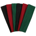 TERSE Christmas Headbands for Women Non Slip Elastic Sweat Hairbands Soft Fabric Hair Bands Workout Yoga Running Sport Thin Hair Wrap for Girls,Black Red Green Headbands
