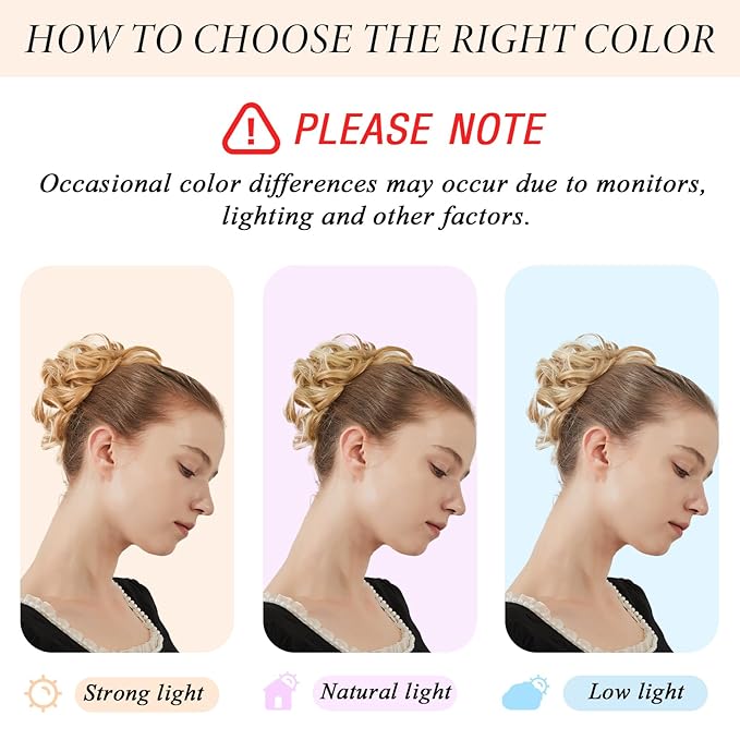 Large Messy Bun Hair Piece Curly Synthetic Extensions Scrunchies Fake Chignon Updo Hairpieces for Women Off Black