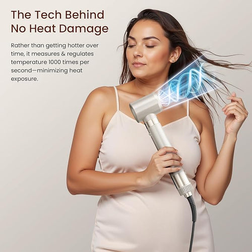 5-in-1 Hot Air Styler Kit – 110,000 RPM Fast-Drying Dryer, Auto-Wrap Curlers, Straightening & Volumizing Brushes All-in-One