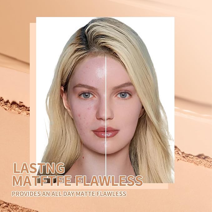 Oil Control Face Powder, Matte Smooth Setting Powder, Waterproof Long-Lasting Setting Powder, Perfect Lightweight Face Makeup For Soft Focus Finish, Minimizes Fine Lines And Pores (Nature BEIGE)